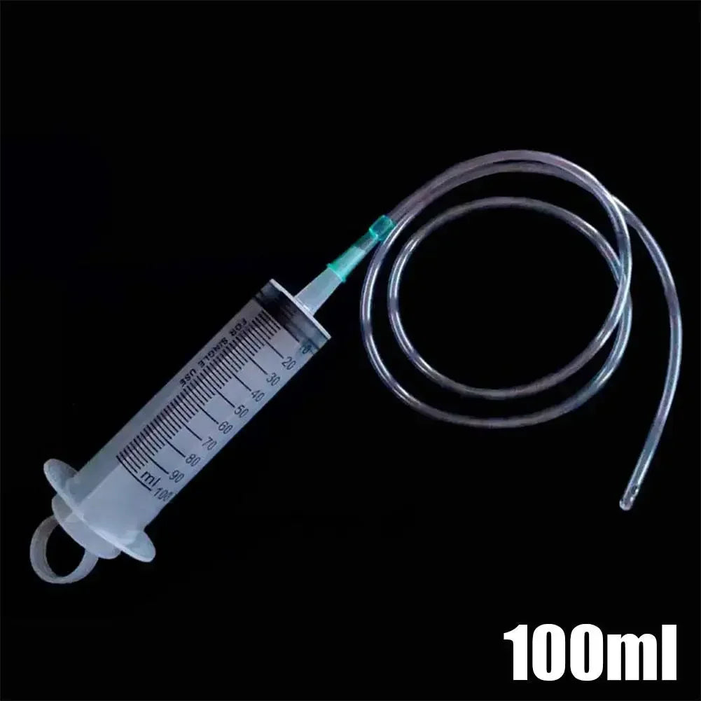 100ml-550ml Large Capacity Syringe, Syringes Reusable Pump Measuring 1m Tube Pet Feeding Big Syringe Liquid Enema Glue Filling