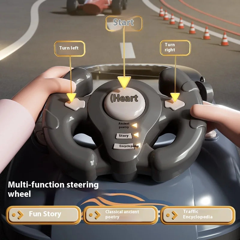New Children's Steering Wheel Driving Toys Dodge Vehicle Electronic Simulation Racing Adventure Game Console Kid Toys Cool Gifts
