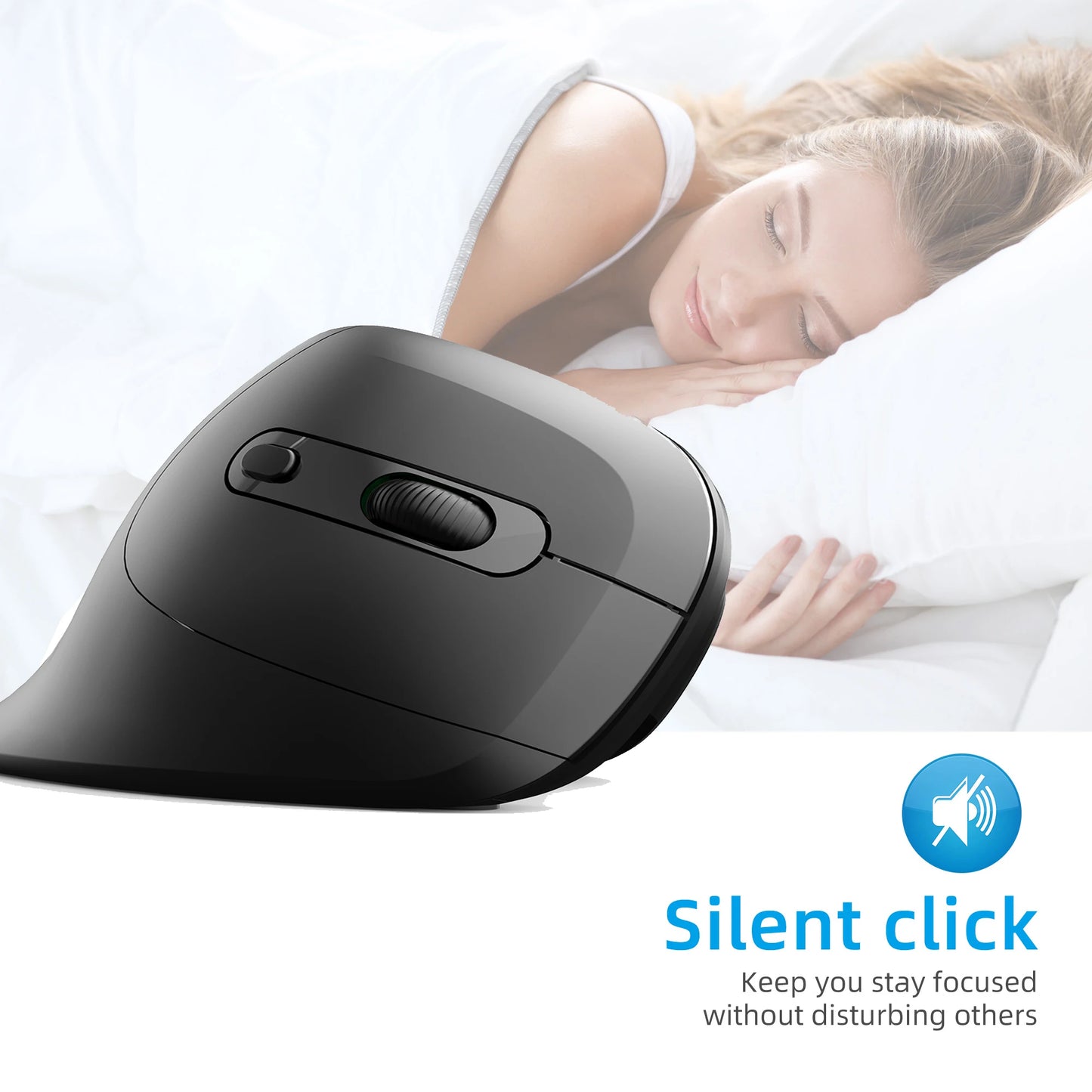 Ergonomic Wired 7200 DPI Vertical Mouse Silent Wrist Healthy Mice Mause for Laptop Computer Office Work Gaming