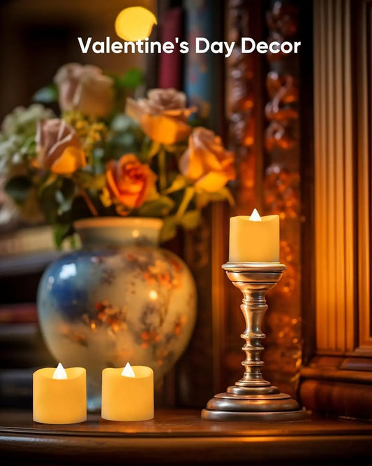 Flameless LED Candle Lights Creative Wishing Led Tea Lamp Warm White Halloween Wedding Christmas Decoration Candle Light 24Pcs