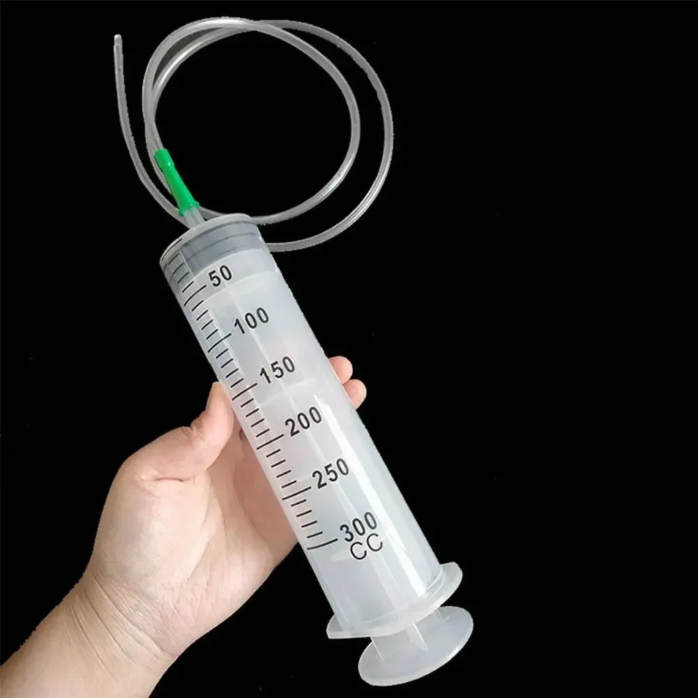 100ml-550ml Large Capacity Syringe, Syringes Reusable Pump Measuring 1m Tube Pet Feeding Big Syringe Liquid Enema Glue Filling