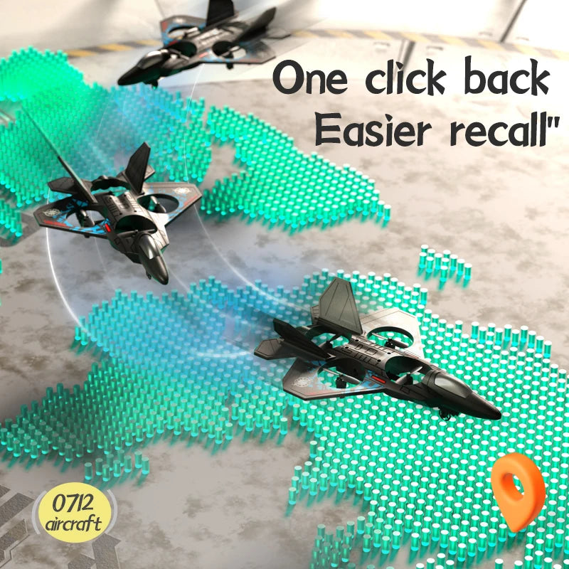 RC Plane 2.4G Remote Control Aircraft Gravity Sensing Aircraft Glider with Light EPP Foam Fighters for Boys Children