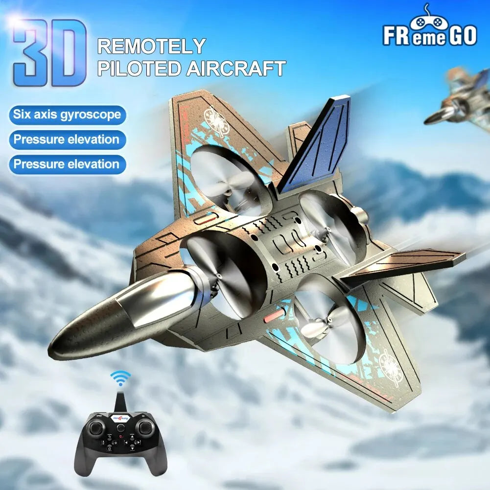RC Plane 2.4G Remote Control Aircraft Gravity Sensing Helicopter Glider with Light EPP Foam Fighters for Boys Children
