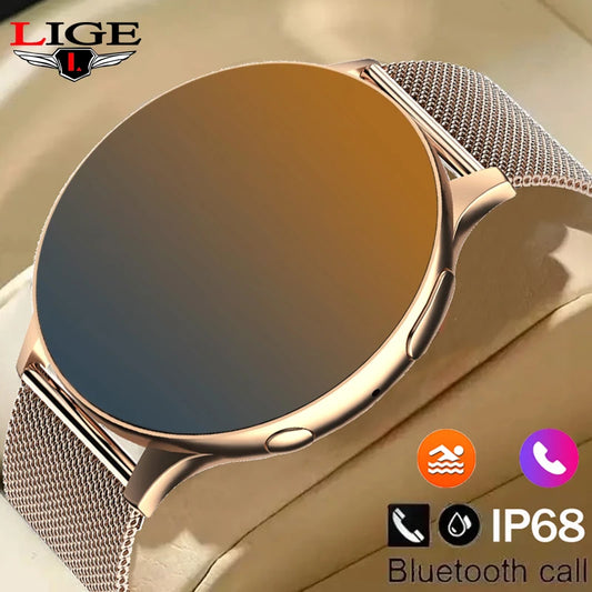 Lige 2025 For All Smartphone Connections Bluetooth Call Watches Men Smart Watch Women Men Waterproof Smartwatch AMOLED Screen