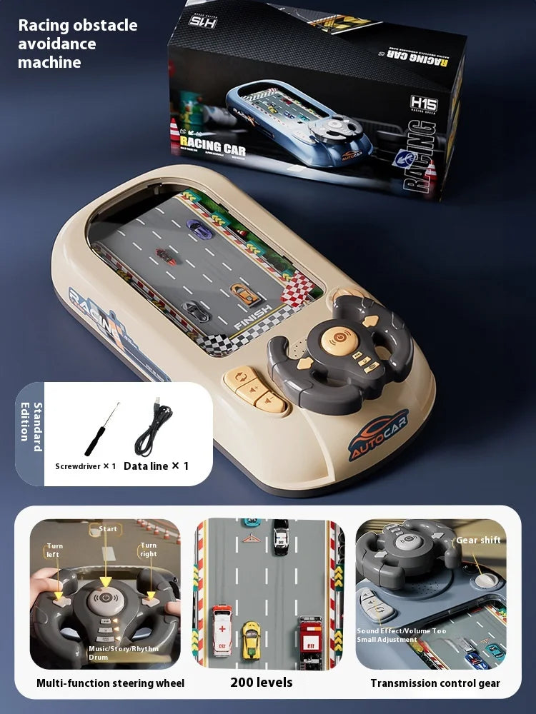 New Children's Steering Wheel Driving Toys Dodge Vehicle Electronic Simulation Racing Adventure Game Console Kid Toys Cool Gifts