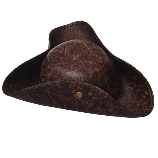 Pirate Hat for Men Cosplay Medieval Halloween Party Black Brown Tricorn Hats
