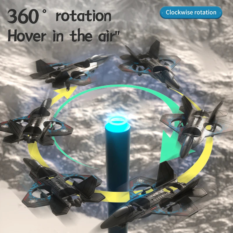 RC Plane 2.4G Remote Control Aircraft Gravity Sensing Aircraft Glider with Light EPP Foam Fighters for Boys Children