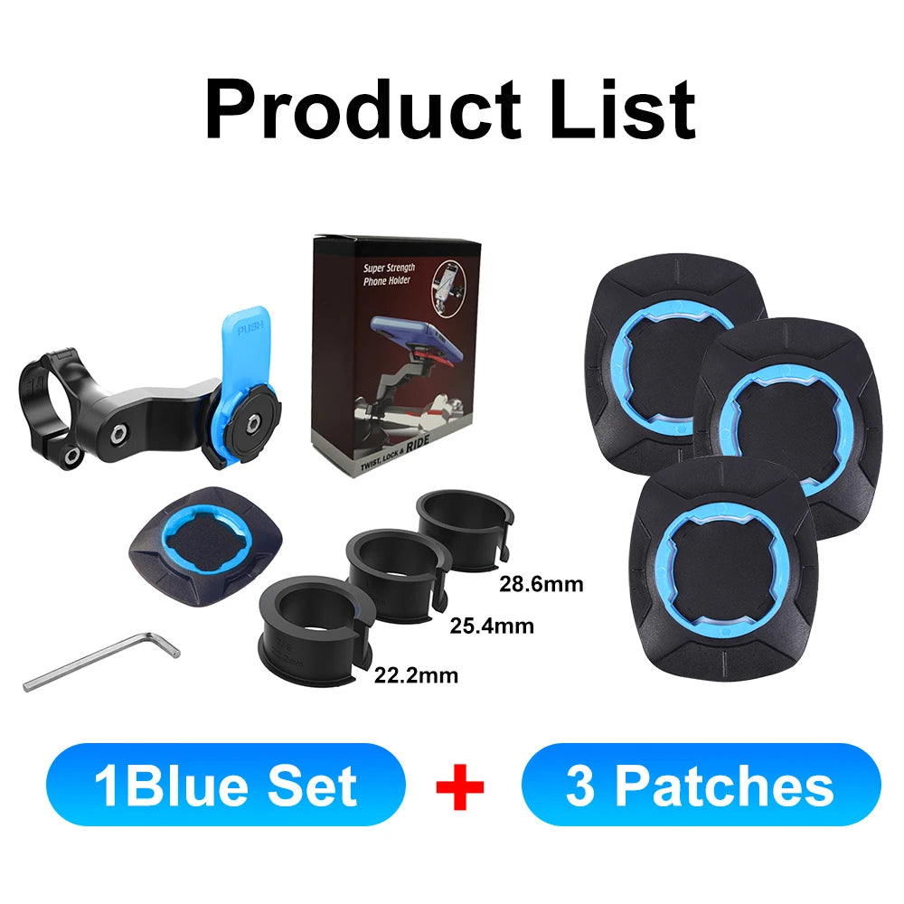 QUAD-LOCK Motorcycle Bike Phone Holder Stand Bicycle Phone Holder Bike Holder 360° Rotatable Navigation Support Security Bracket