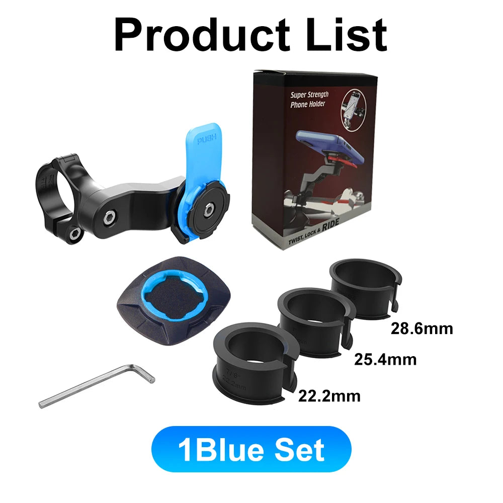 QUAD-LOCK Motorcycle Bike Phone Holder Stand Bicycle Phone Holder Bike Holder 360° Rotatable Navigation Support Security Bracket