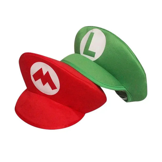 Adults Game Super Luigi Bors Cosplay Hats Funny Red Green Cap Halloween Party Costumes Accessories Xmas Masquerade Decor