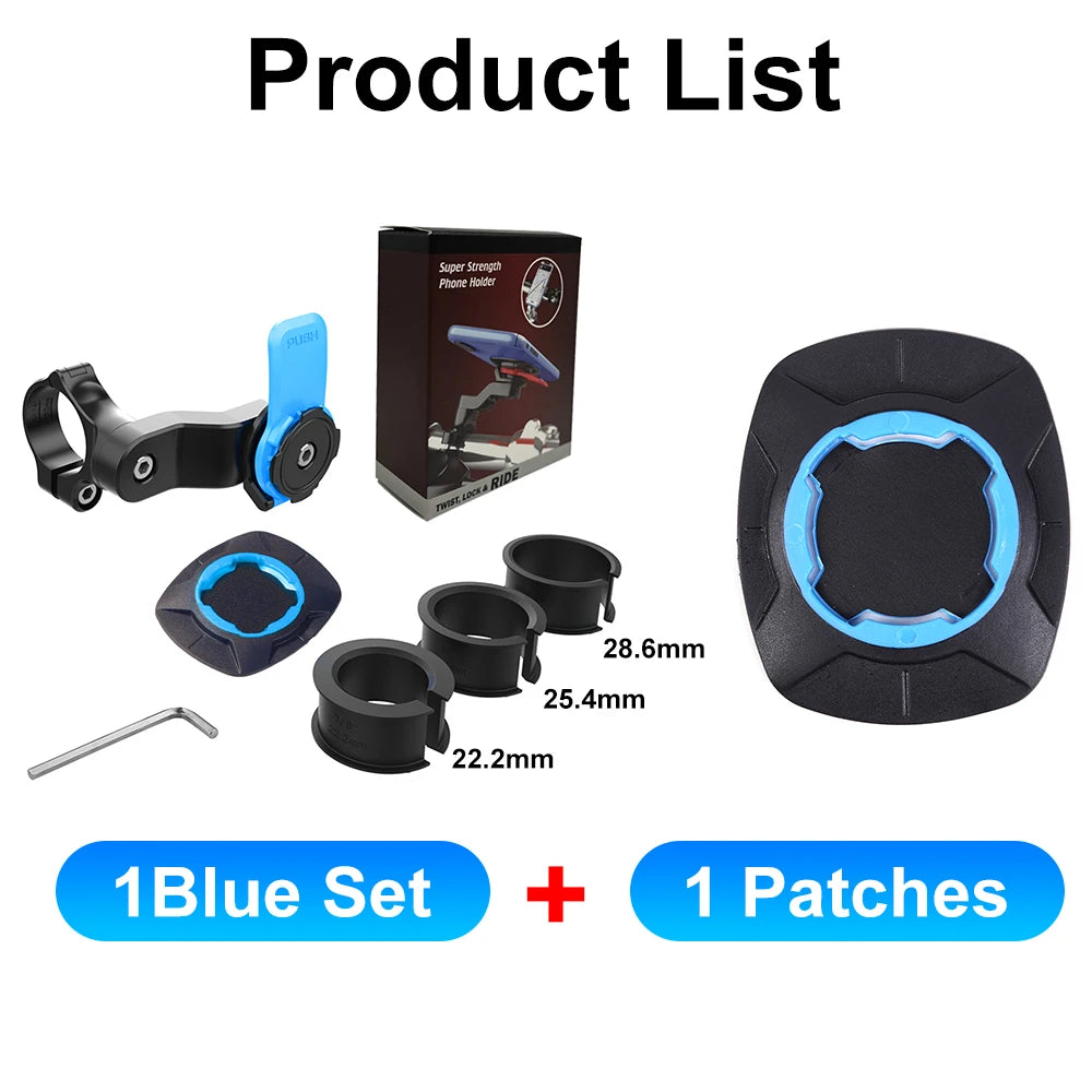 QUAD-LOCK Motorcycle Bike Phone Holder Stand Bicycle Phone Holder Bike Holder 360° Rotatable Navigation Support Security Bracket