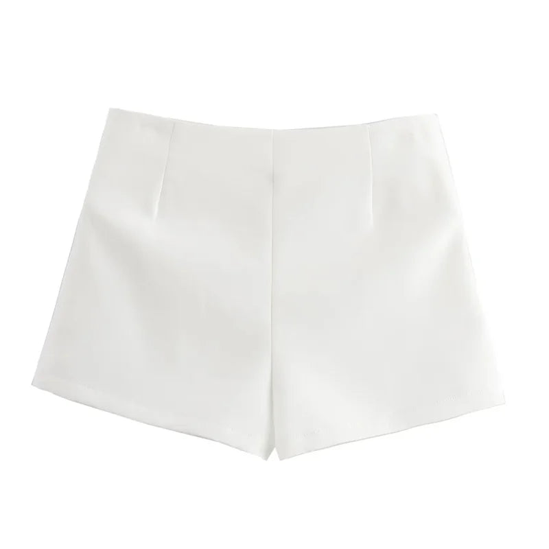 TRAF 2025 Pink White Mini Skirt Woman Fashion Bow Skirt For Women Summer Slit Short Skirt Woman Split High Waist Skirt Shorts