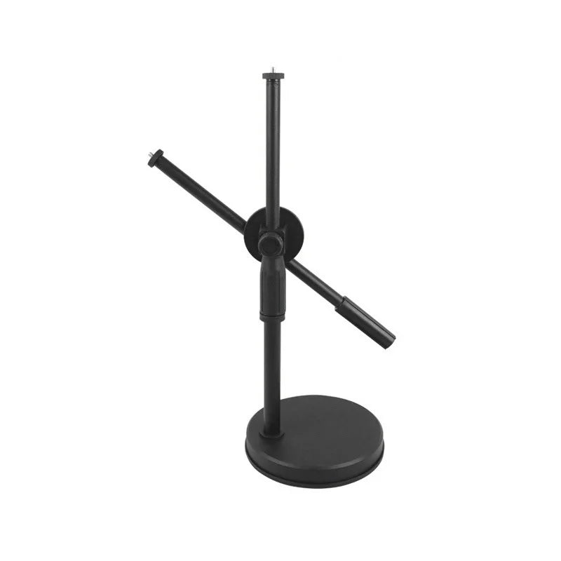 Overhead Tripod with Ring Light Table Tabletop Shooting Stand Tripods with Mobile Phone Holder Boom Arm for Nail Art Photography