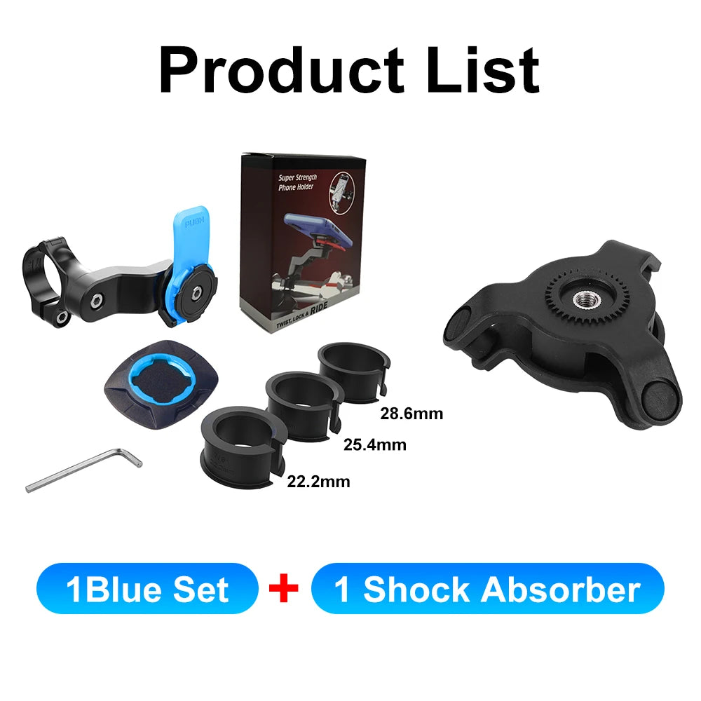 QUAD-LOCK Motorcycle Bike Phone Holder Stand Bicycle Phone Holder Bike Holder 360° Rotatable Navigation Support Security Bracket
