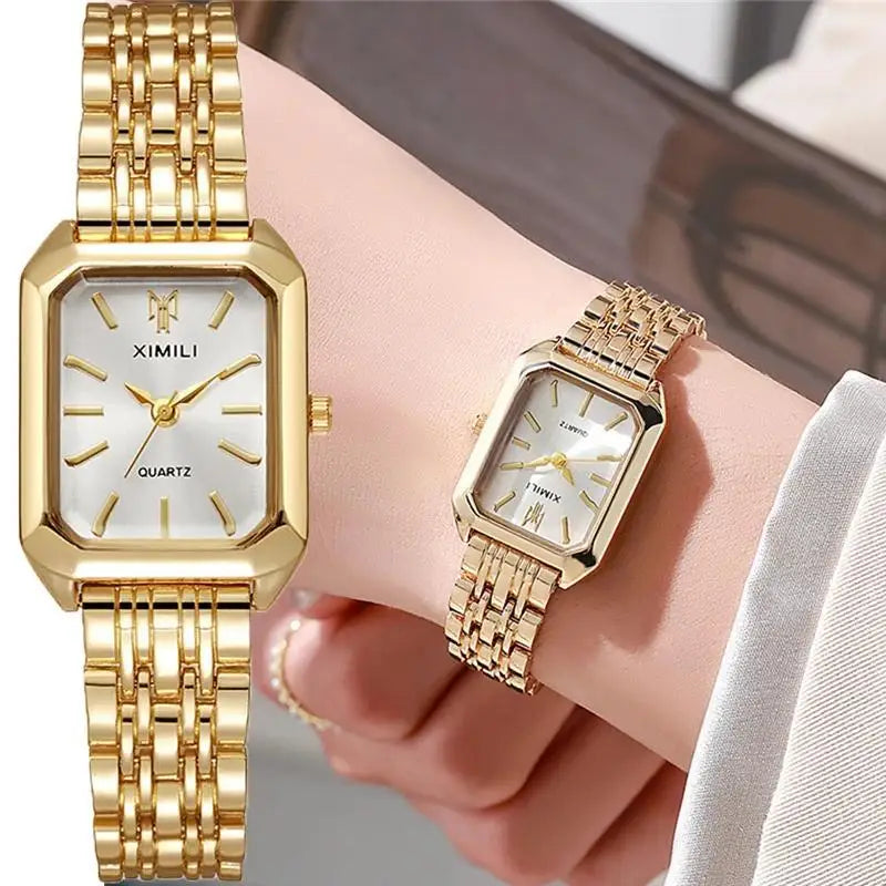 Luxury Hight Quality Quartz Watch Fashion Charming Rhinestones Stainless Steel Band Women's Wristwatches