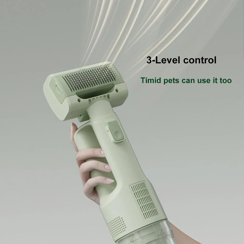 Cat Grooming Vacuum 5Brushes Pet Grooming Kit with 0.3L Hair Dust Cup Dog Vacuum Cleaner for Pets Cats Dogs Hair Vacuum Cleaner