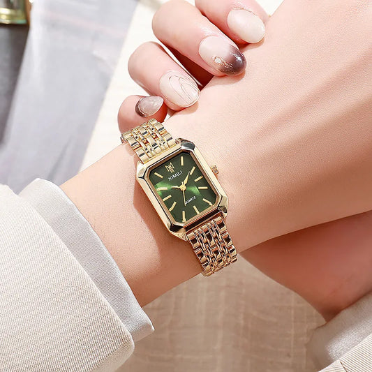 Luxury Hight Quality Quartz Watch Fashion Charming Rhinestones Stainless Steel Band Women's Wristwatches