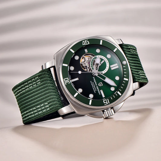 PAGANI DESIGN 2025 Mens Wathes Tourbillon Automatic Watch For Men Mechanical Wristwatch Ceramic Bezel Luminous 20Bar Waterproof