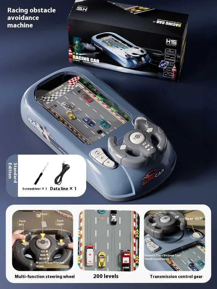 New Children's Steering Wheel Driving Toys Dodge Vehicle Electronic Simulation Racing Adventure Game Console Kid Toys Cool Gifts