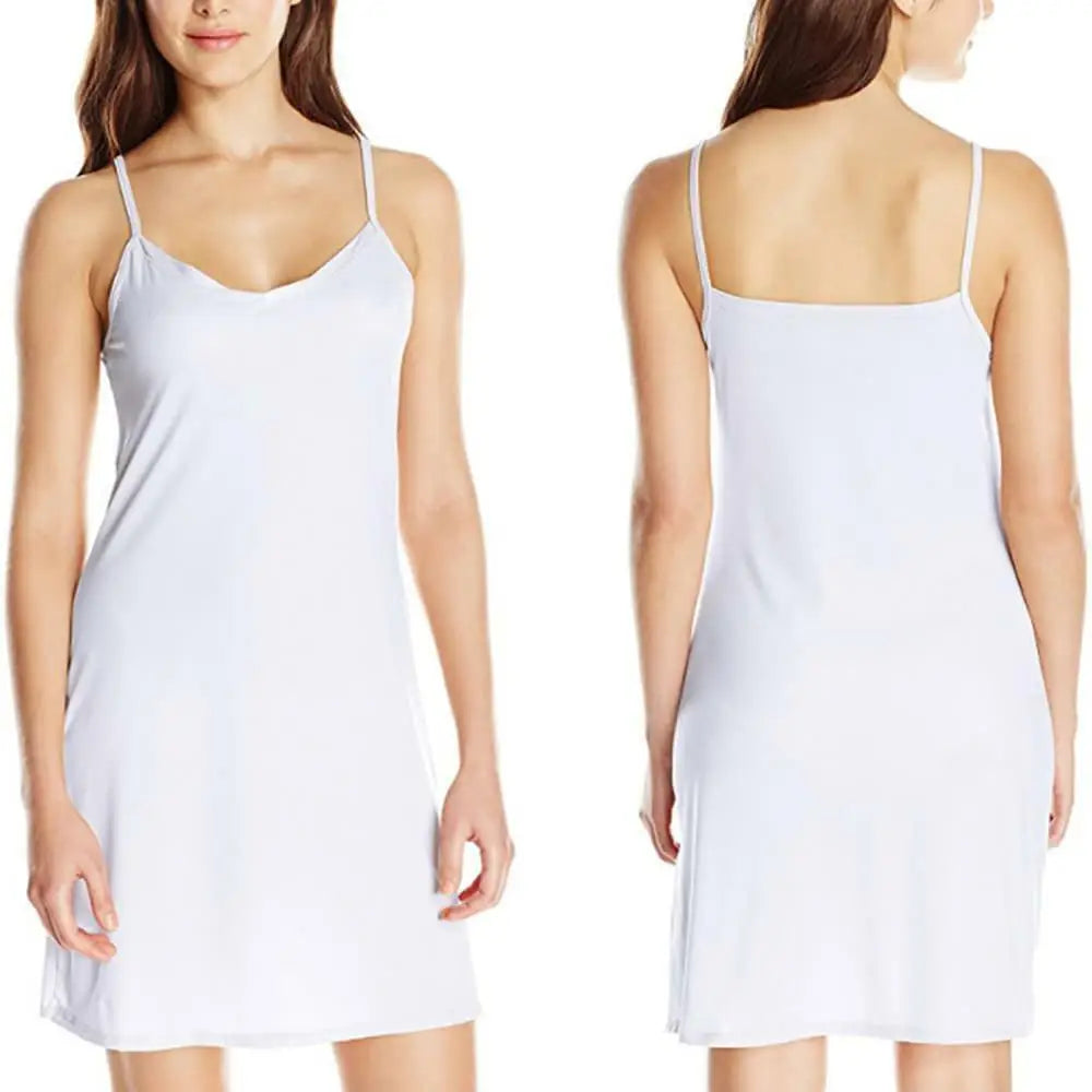 2025 New Women Ladies Lingerie Under Dress Full Slip Petticoat Underskirt Breathable V-Neck Tops Nightwear For Female
