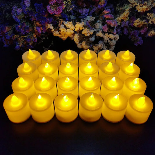 Flameless Led Candle For Home Christmas Party Wedding Decoration Heart-shaped Electronic Battery-Power Tealight Candles